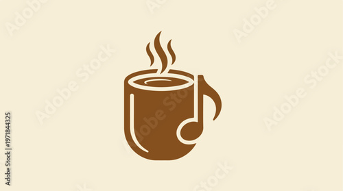Brown Coffee Mug Icon.