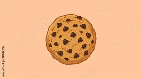 Chocolate Chip Cookie Closeup.