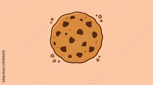 Chocolate Chip Cookie Closeup.
