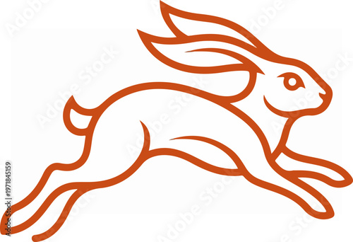 Fast Running Orange Hare Line.