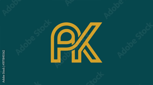 Golden PK Logo Lettering.