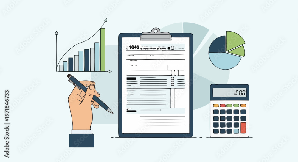 Fototapeta premium Business finance analysis and statistics.