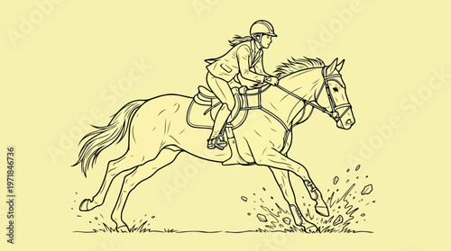 Horse Rider Equestrian Sports Action.