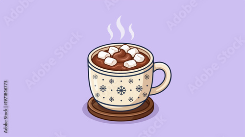 Hot Chocolate Mug with Marshmallows.