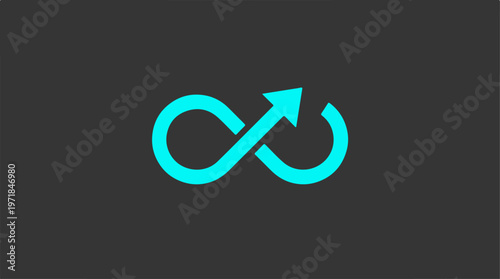 Infinity Loop Arrow Symbol.