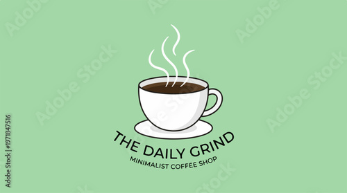 Minimalist Coffee Shop Logo Design.