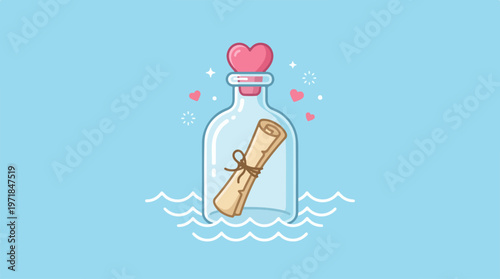 Message in a bottle sea.