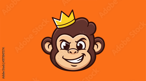Monkey Wearing Yellow Crown.