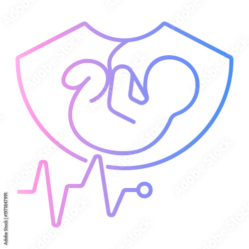 pregnancy Line Gradient Icon