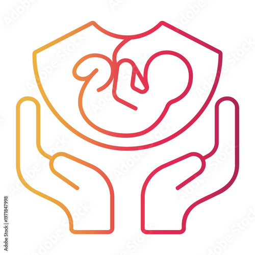 pregnancy Line Gradient Icon