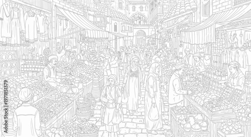 People walking in a large crowd.