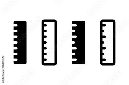 자, 길이 재기 아이콘 세트