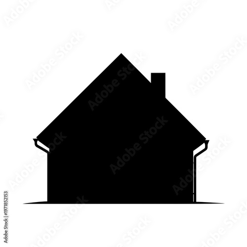 House Silhouette: An abstract representation of a house featuring a classic silhouette, offering a minimalist yet striking visual. 