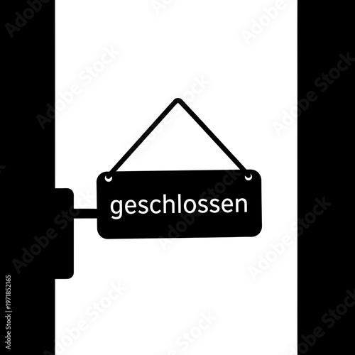 Closed Sign: A simple sign hanging on a door, clearly indicating a business is currently unavailable, representing a moment of temporary inaccessibility.