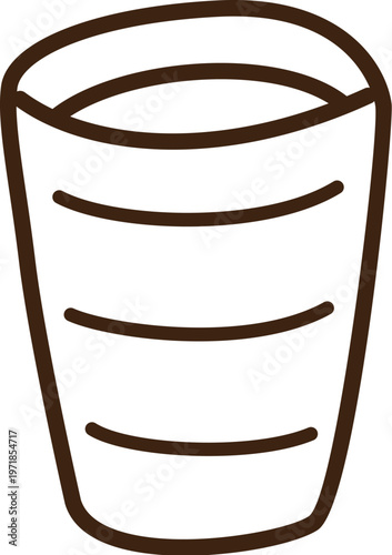 湯吞に入ったお茶　線画