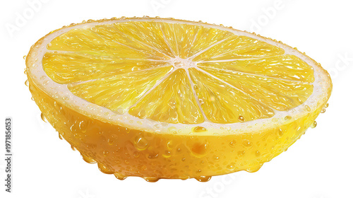 Wallpaper Mural Realistic lemon slice with vibrant texture background isolated on a Transparent background, PNG file. Torontodigital.ca