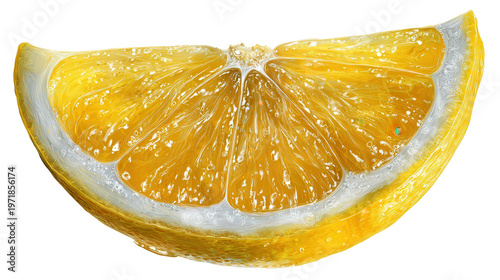 Wallpaper Mural Realistic lemon slice with vibrant texture background isolated on a Transparent background, PNG file. Torontodigital.ca