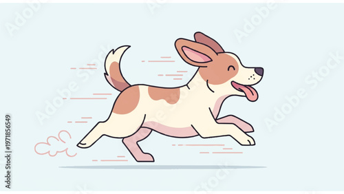 Brown and White Dog Running Fast.