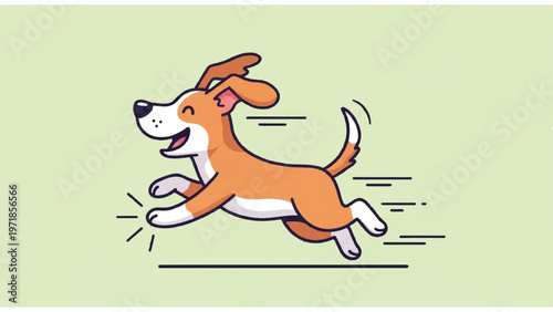 Brown and White Dog Running Fast 1.