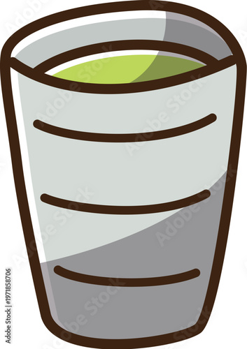 湯吞に入ったお茶　カラー