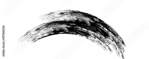 vector black line, grunge brush strokes ink paint isolated on white background. eps 10