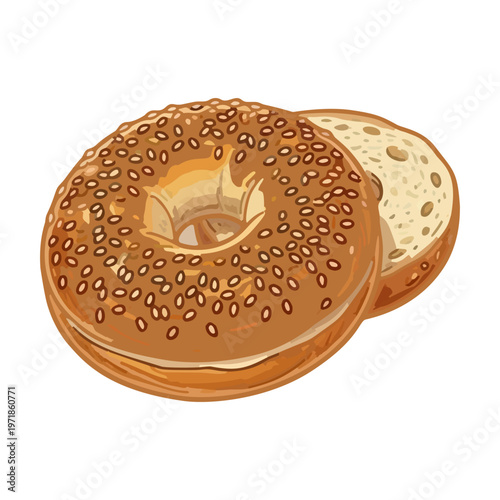bagels with sesame seeds