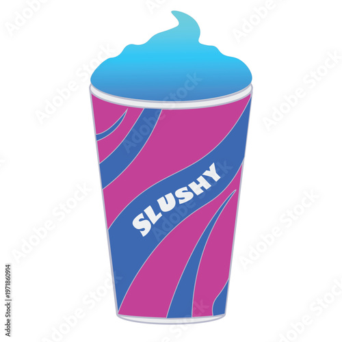 a cup of blueberry slushy vector