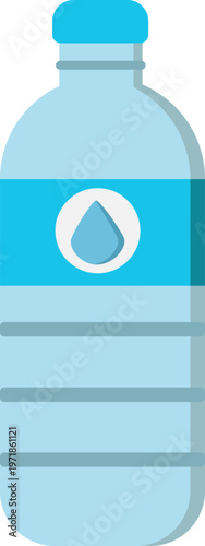 a fresh mineral water bottle vector