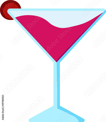 illustration glass of red wine