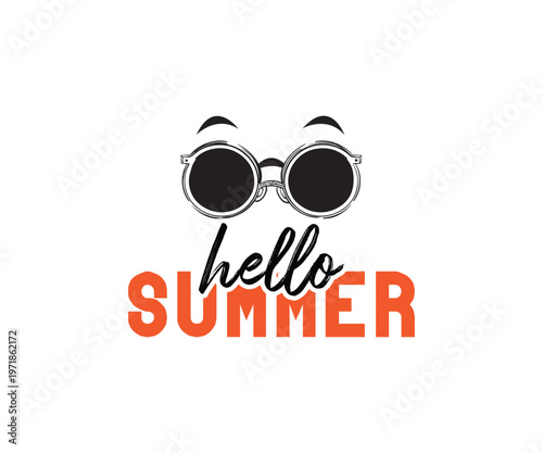 Hello, summer typography t-shirt design