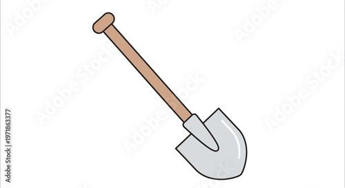 Gardening Spade Tool Illustration