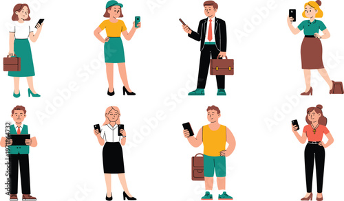 Set of happy mothers practicing yoga and stretching exercises with their babies on colorful mats for postnatal fitness and wellness.