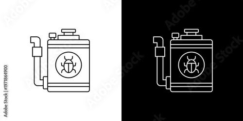 Insecticide sprayer icon for pest control and gardening, clean vector graphic