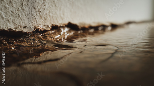 Wet Concrete Crack Water Damage Foundation Issue