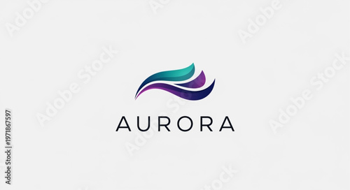 Aurora logo featuring abstract waves in teal, purple, and dark blue hues.