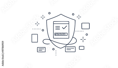 Digital Security Shield - Protecting Data with Modern Technology.