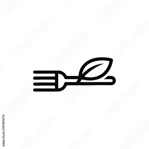 Fork with leaf on handle.