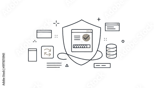 Digital Security Shield - Protecting Online Data and Information Systems.