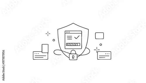 Digital Security Shield - Protecting Online Data and Privacy with Encryption.