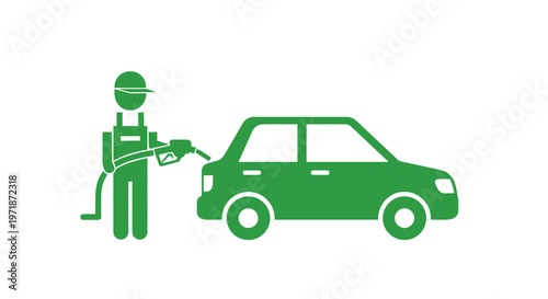 Man Refueling His Car.