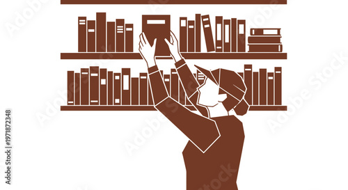 Woman Reaching for a Book.