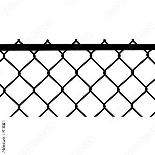 Chain-link Fence: A stark close-up of a chain-link fence, a symbol of boundaries and security, its diamond-shaped pattern meticulously crafted with geometric precision.