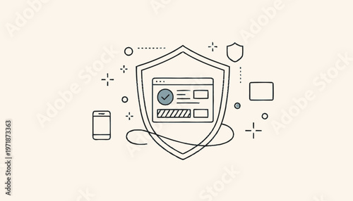 Digital Shield Protecting Website and Mobile Device from Cyber Threats.