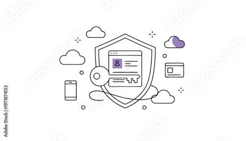 Digital Shield Protecting Website with Key and Cloud Security.