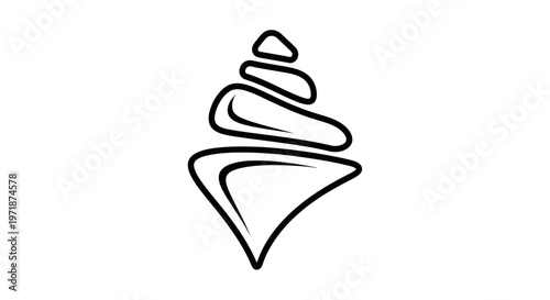 Abstract Stone Stack Balance Composition - Minimalist Zen Symbol