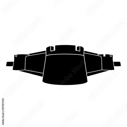 Ancient Fortress Silhouette: A striking silhouette showcases the imposing structure of a historic fortress, highlighting its formidable defensive design and historical significance.