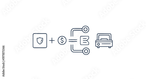 Financial Security and Business Growth Illustrated with Symbols.