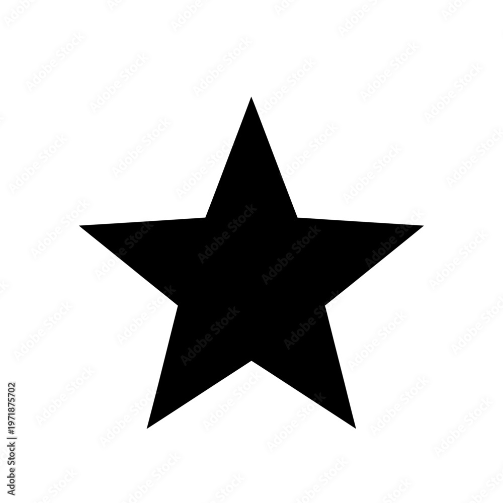 Fototapeta premium Starry Silhouette: A sleek, five-pointed star shape, a symbol of aspiration and achievement.
