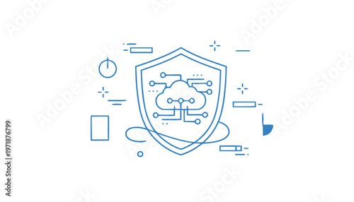 Digital Shield with Circuit Board Design.