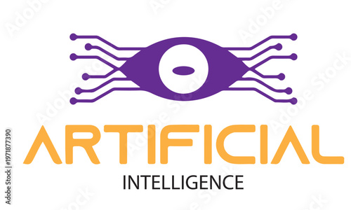 Artificial Intelligence and Technology Digital Logo Concept